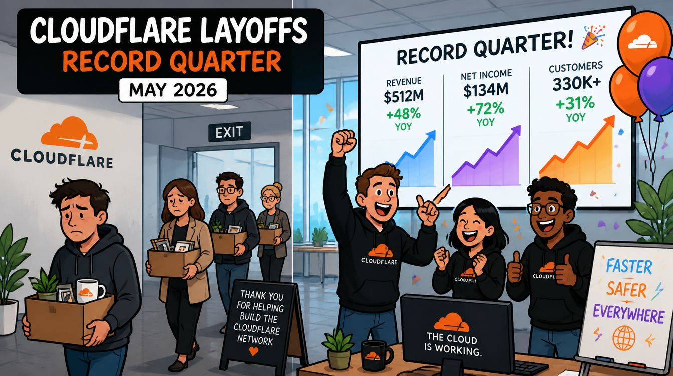 Cloudflare layoffs record quarter May 2026